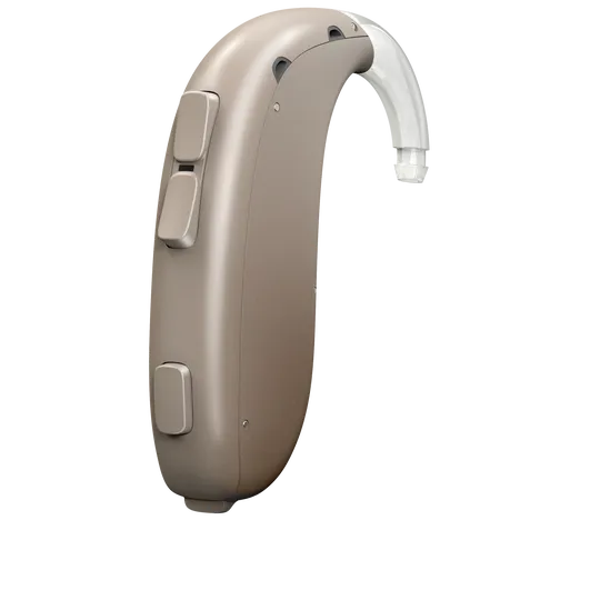 Oticon Xceed BTE UP Left C090ChromaBeige LEDoff Hook 500pctSize cdn optimized